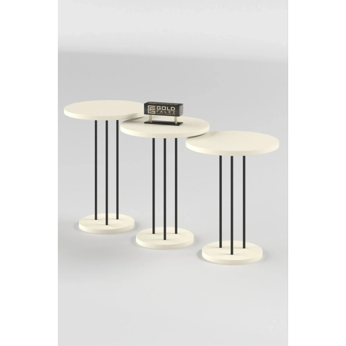 USLUCAN ALIŞVERİŞ ORTA SEHPA VE ZİGON SEHPA TERRA SET KREM