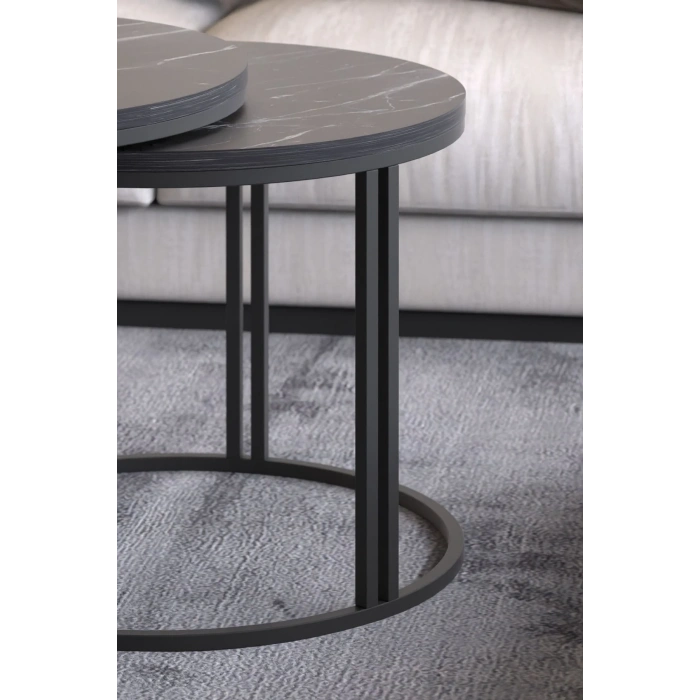 USLUCAN ALIŞVERİŞ ORTA SEHPA ZİGON SEHPA YAN SEHPA 3 LÜ SET  DOLUNAY BENDİR