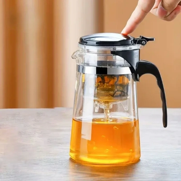 USLUCAN ALIŞVERİŞ Otomatik Basmalı Demlik 900 ml