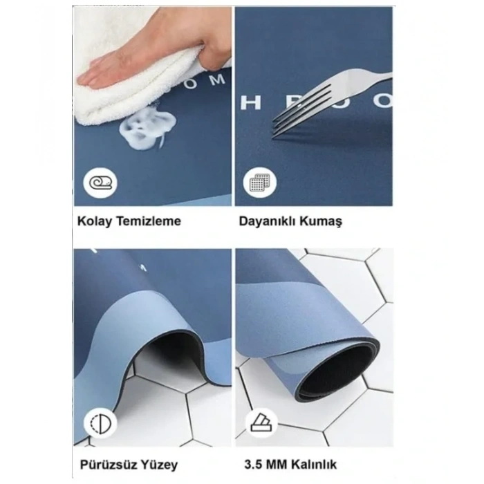 USLUCAN ALIŞVERİŞ OVAL SÜPER EMICI BANYO PASPASI