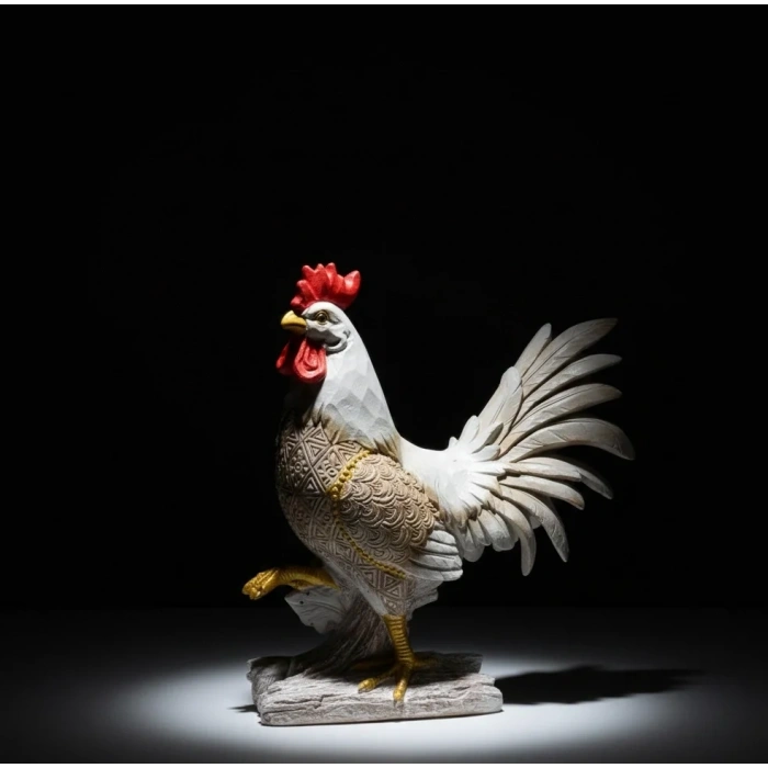 USLUCAN ALIŞVERİŞ Özel Tasarım Polyester Horoz Figürü