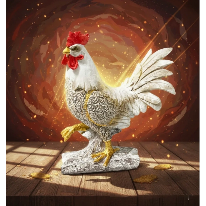 USLUCAN ALIŞVERİŞ Özel Tasarım Polyester Horoz Figürü