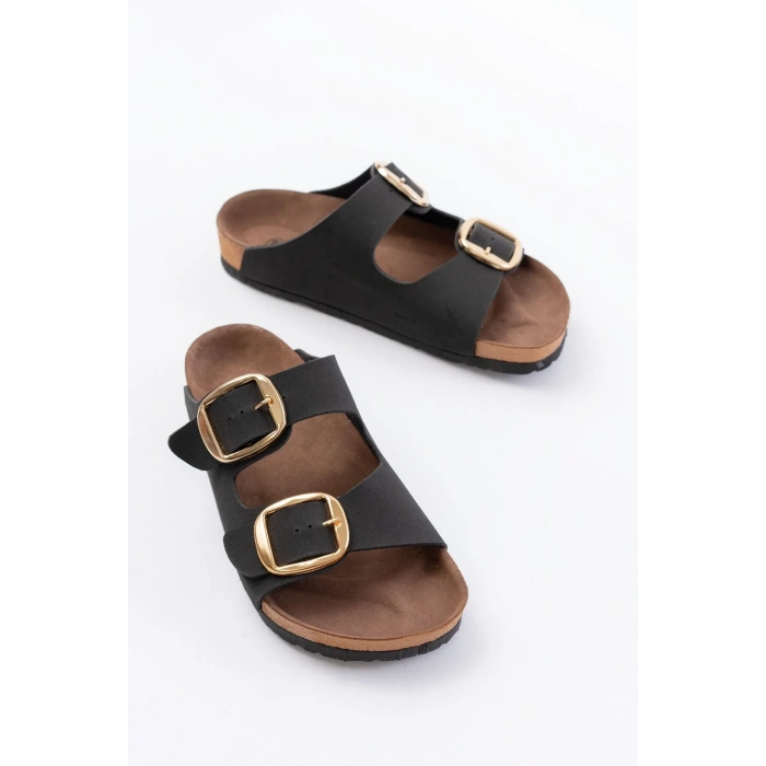 USLUCAN ALIŞVERİŞ P-101 Siyah Günlük  Kadın Terlik