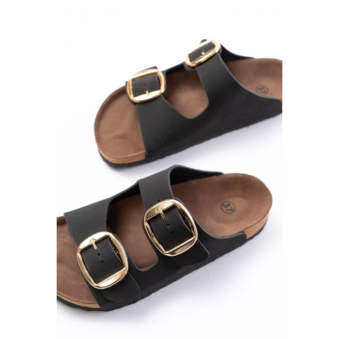 USLUCAN ALIŞVERİŞ P-101 Siyah Günlük  Kadın Terlik