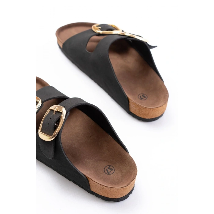 USLUCAN ALIŞVERİŞ P-101 Siyah Günlük  Kadın Terlik