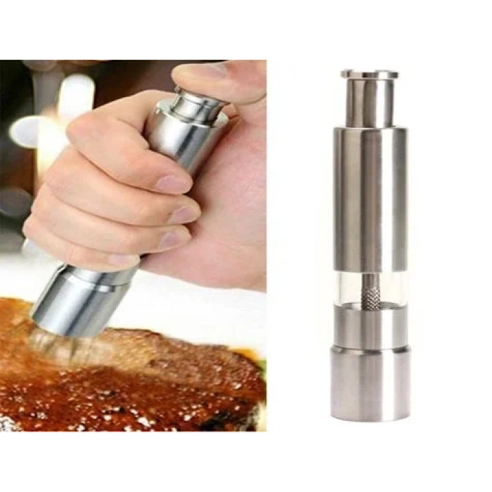USLUCAN ALIŞVERİŞ Paslanmaz Çelik, Basmalı Baharat Değirmeni