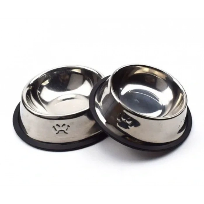 USLUCAN ALIŞVERİŞ Paslanmaz Çelik Metal Mama Kabı 18 cm.