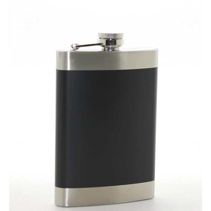 USLUCAN ALIŞVERİŞ Paslanmaz Çelik Tekli 9 Oz Matara Siyah Renk