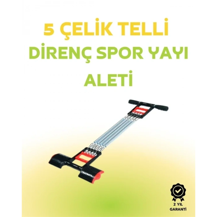 USLUCAN ALIŞVERİŞ Paslanmaz Çelik Yaylı Çoklu Dirençli Kol ve Gövde Egzersiz Aleti