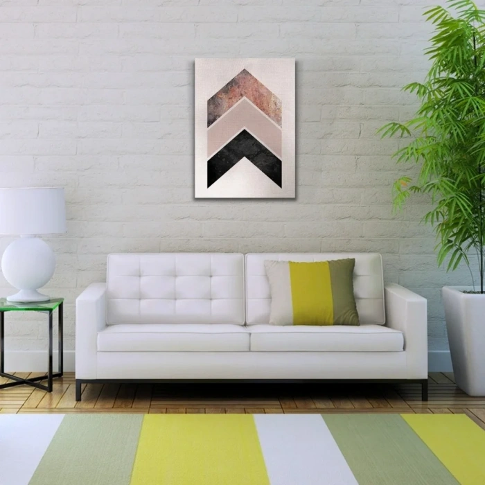USLUCAN ALIŞVERİŞ Pastel Renklerde Geometrik Şekiller Kanvas Tablo 50 x 70