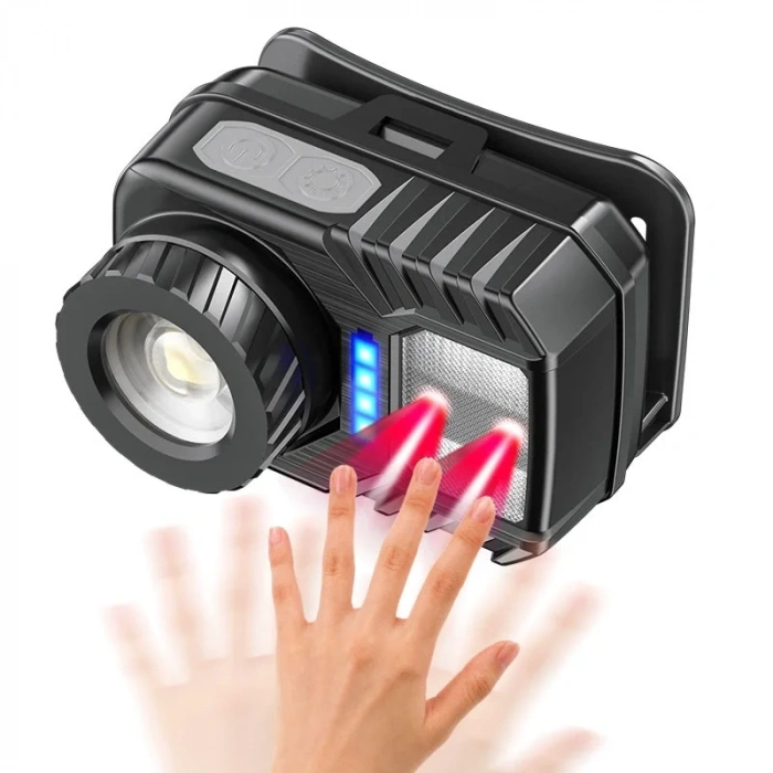 USLUCAN ALIŞVERİŞ PeakStar PS-571 Sensör XPG COB LED USB Şarj Edilebilir Lityum Pilli Zoomlu Kafa Lambası
