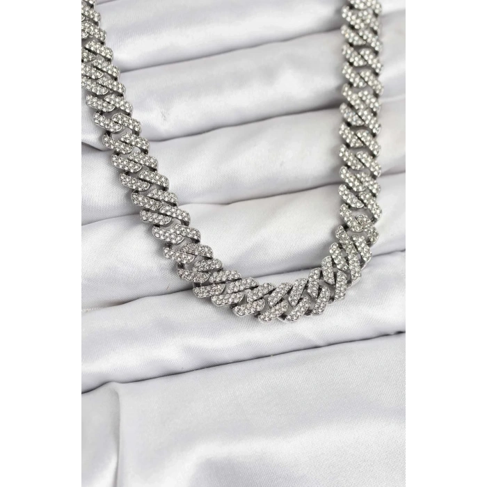 USLUCAN ALIŞVERİŞ Pirinç Cuba Chain Gurmet Model Kolye