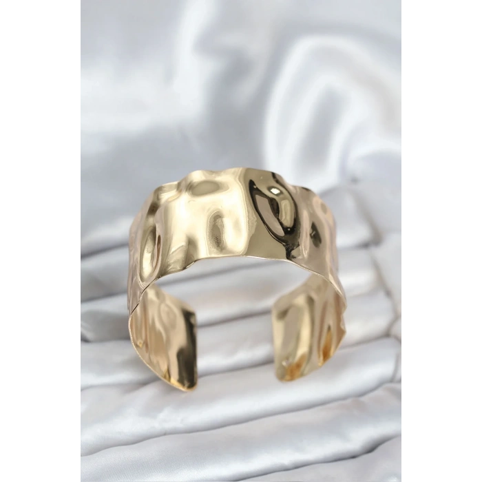 USLUCAN ALIŞVERİŞ Pirinç Gold Renk Levha Model Kadın Bileklik