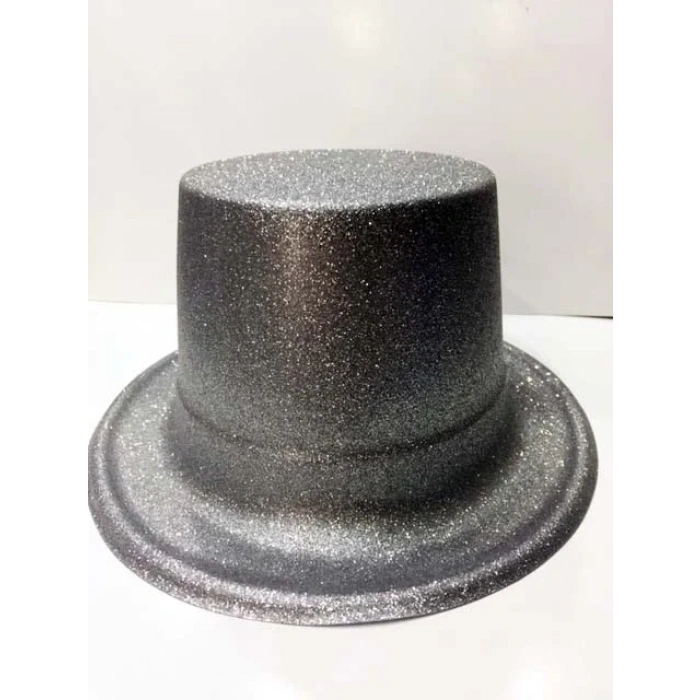 USLUCAN ALIŞVERİŞ Plastik Parti Şapkası Gümüş Siml