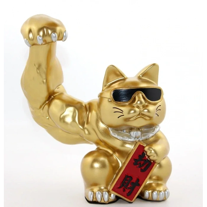 USLUCAN ALIŞVERİŞ Polyester Şanslı Kedi Figürü Model 3