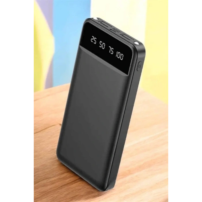USLUCAN ALIŞVERİŞ Powerbank 20.000 Mah LCD Ekran USB Lightning Type-C Uyumlu İOS ve Android