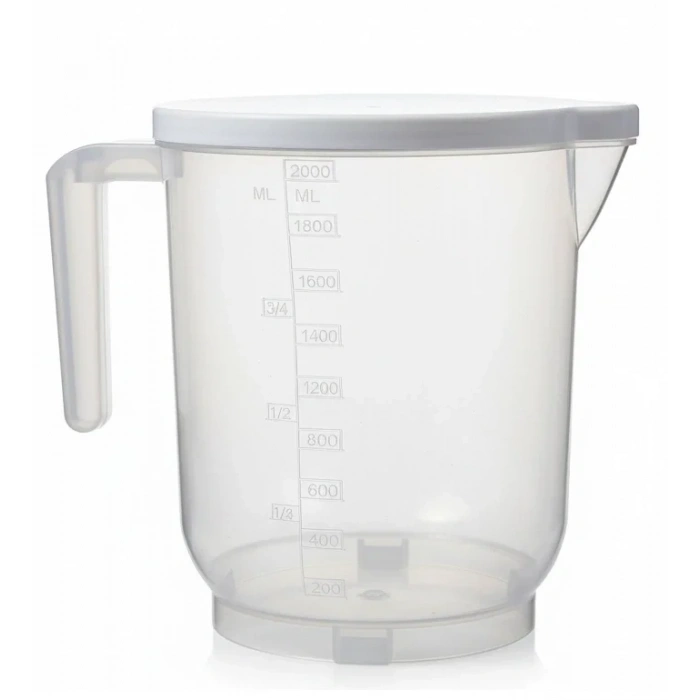 USLUCAN ALIŞVERİŞ Pratik Mutfak Ölçü Kabı - 2 Litre Dereceli Şeffaf Hazne BPA Free