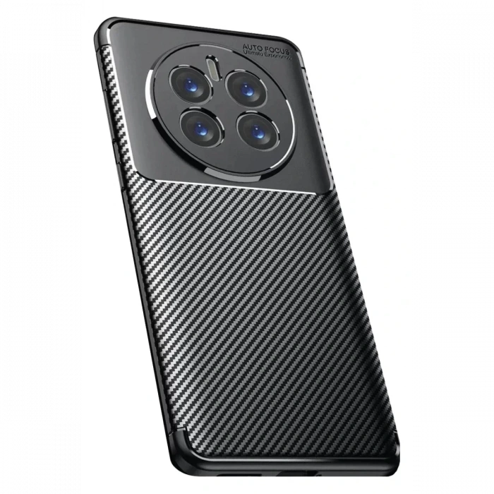 USLUCAN ALIŞVERİŞ Realme 12 Pro Plus Kılıf Auto Focus Karbon Kapak - Siyah