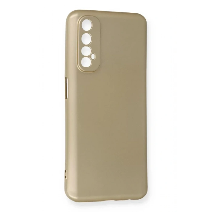 USLUCAN ALIŞVERİŞ Realme 7 Kılıf First Silikon - Gold