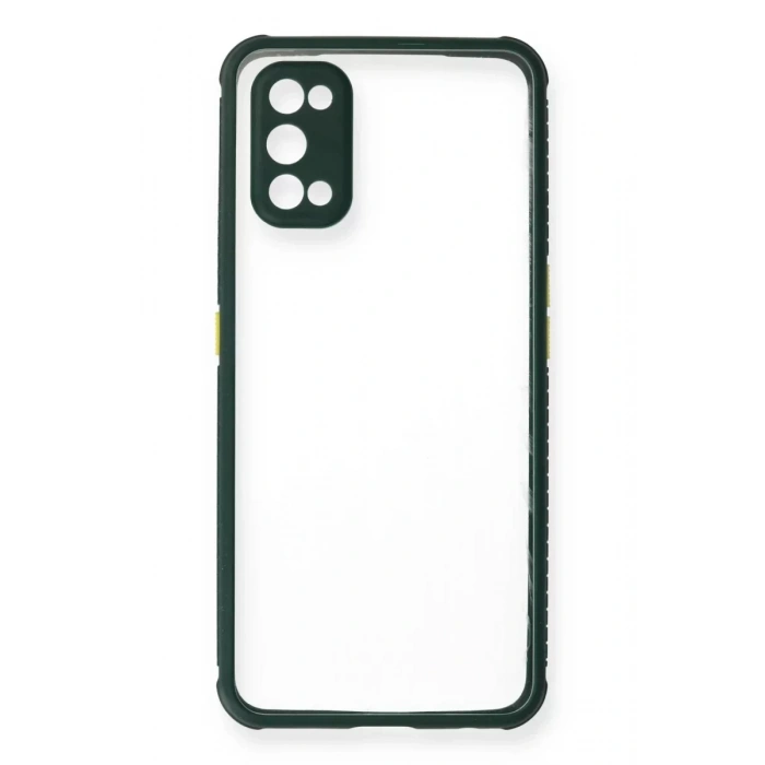 USLUCAN ALIŞVERİŞ Realme 7 Pro Kılıf Miami Şeffaf Silikon - Koyu Yeşil