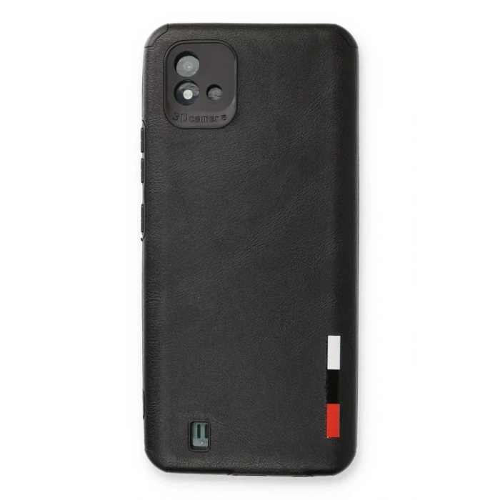 USLUCAN ALIŞVERİŞ Realme C11 2021 Kılıf Loop Deri Silikon - Siyah