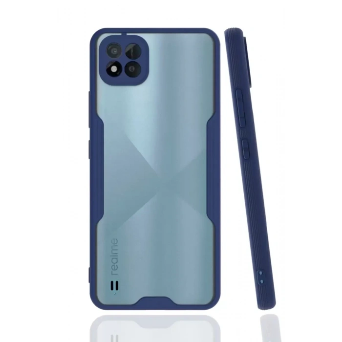 USLUCAN ALIŞVERİŞ Realme C11 2021 Kılıf Platin Silikon - Lacivert