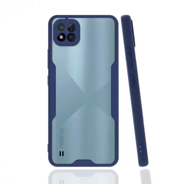 USLUCAN ALIŞVERİŞ Realme C11 2021 Kılıf Platin Silikon - Lacivert