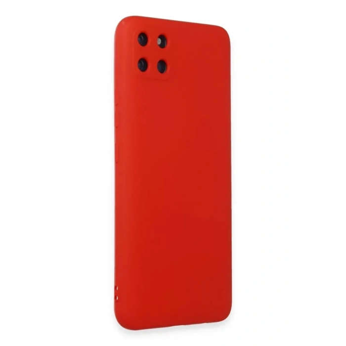 USLUCAN ALIŞVERİŞ Realme C11 Kılıf Nano içi Kadife Silikon - Kırmızı