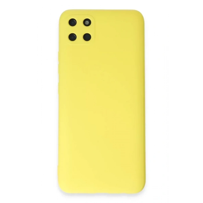 USLUCAN ALIŞVERİŞ Realme C11 Kılıf Nano içi Kadife Silikon - Sarı