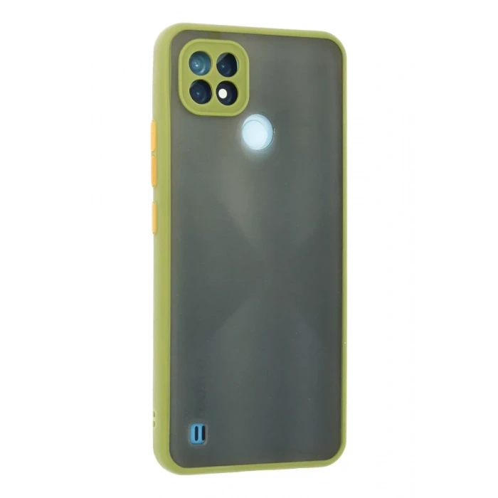 USLUCAN ALIŞVERİŞ Realme C21 Kılıf Montreal Silikon Kapak - Açık Yeşil