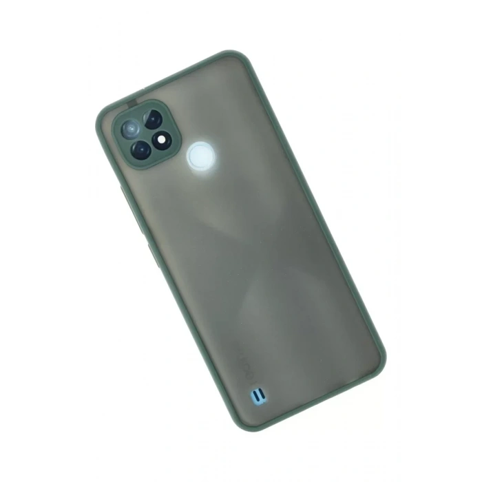 USLUCAN ALIŞVERİŞ Realme C21 Kılıf Montreal Silikon Kapak - Yeşil