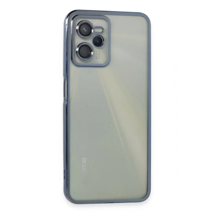 USLUCAN ALIŞVERİŞ Realme C35 Kılıf Lensli Silikon - Açık Mavi