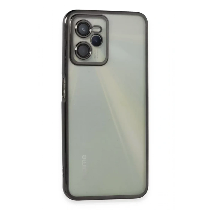 USLUCAN ALIŞVERİŞ Realme C35 Kılıf Lensli Silikon - Siyah