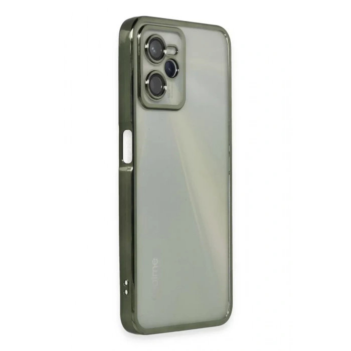 USLUCAN ALIŞVERİŞ Realme C35 Kılıf Lensli Silikon - Yeşil