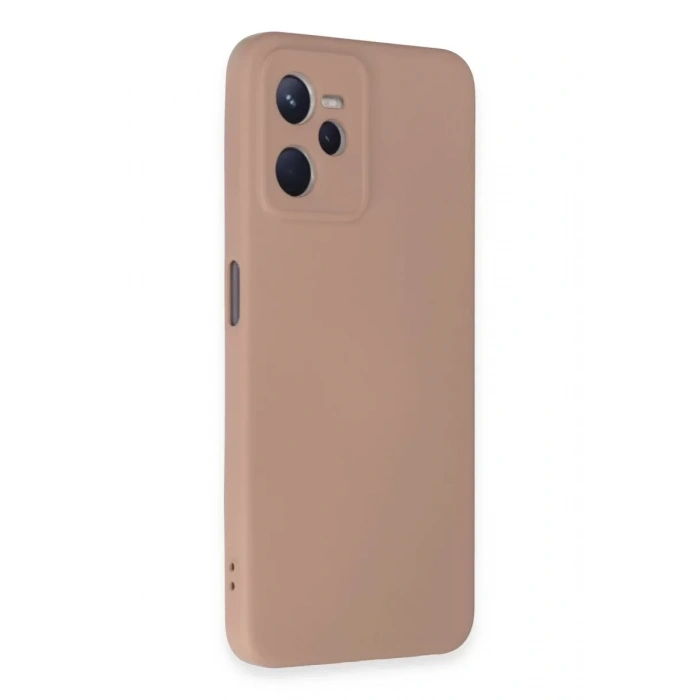 USLUCAN ALIŞVERİŞ Realme C35 Kılıf Nano içi Kadife Silikon - Pudra