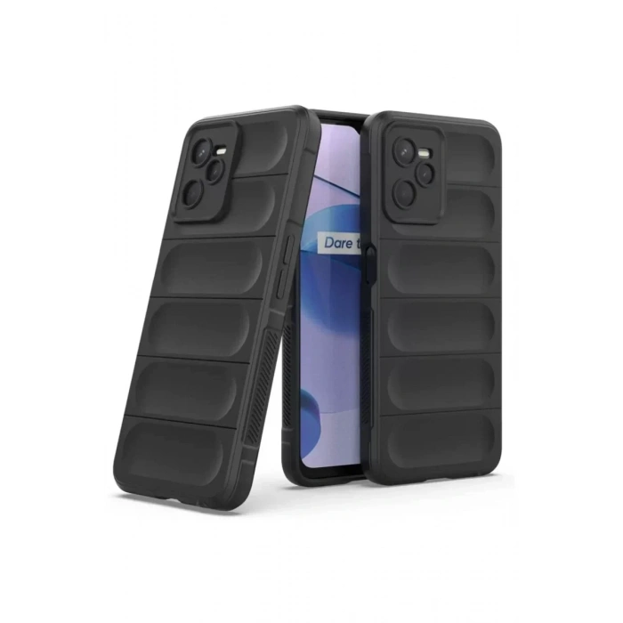 USLUCAN ALIŞVERİŞ Realme C35 Kılıf Optimum Silikon - Siyah