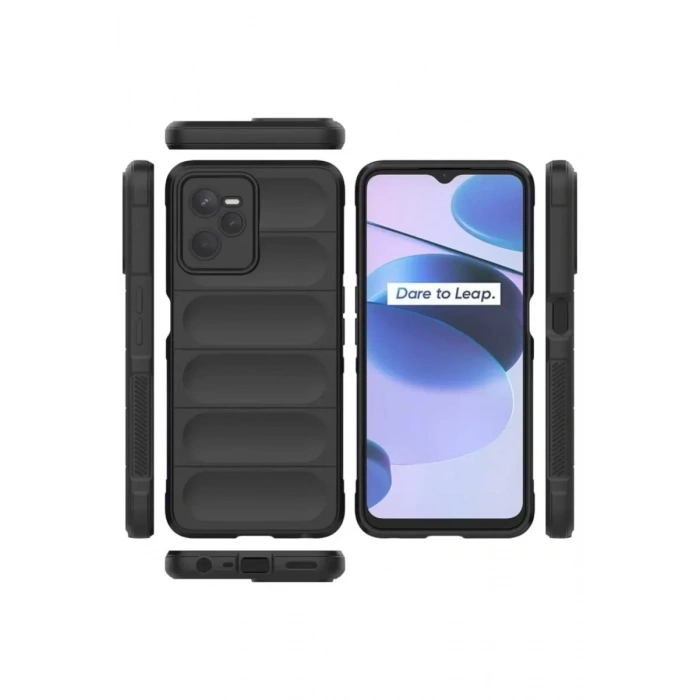 USLUCAN ALIŞVERİŞ Realme C35 Kılıf Optimum Silikon - Siyah