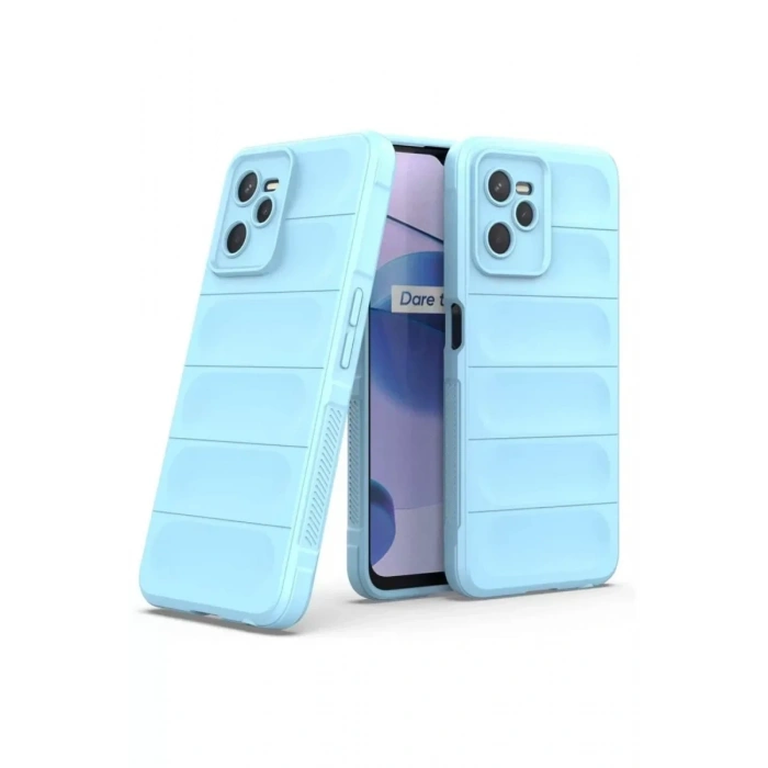 USLUCAN ALIŞVERİŞ Realme C35 Kılıf Optimum Silikon - Sky Blue