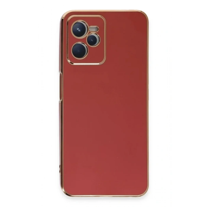 USLUCAN ALIŞVERİŞ Realme C35 Kılıf Volet Silikon - Kırmızı