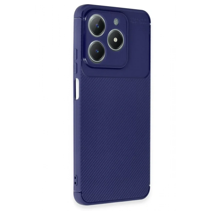 USLUCAN ALIŞVERİŞ Realme C61 Kılıf Auto Focus Karbon Kapak - Lacivert