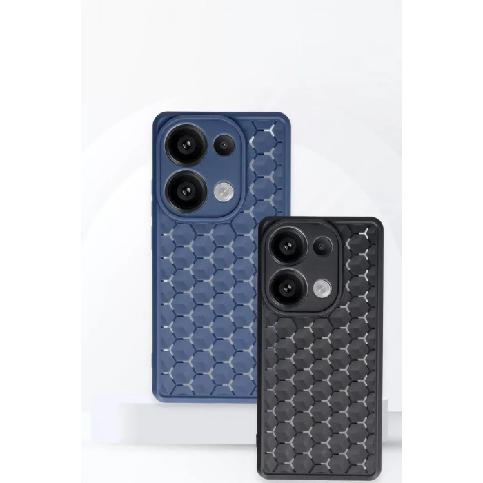 USLUCAN ALIŞVERİŞ Realme C65 Kılıf Petek Silikon Kapak - Lacivert