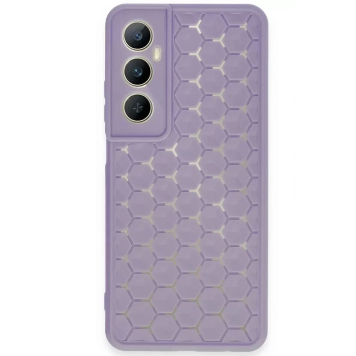 USLUCAN ALIŞVERİŞ Realme C65 Kılıf Petek Silikon Kapak - Lila