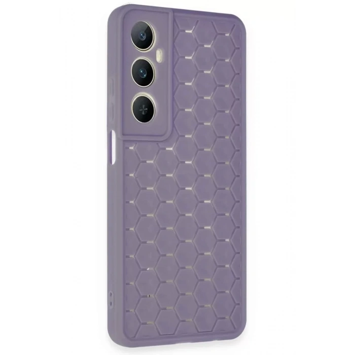 USLUCAN ALIŞVERİŞ Realme C65 Kılıf Petek Silikon Kapak - Lila