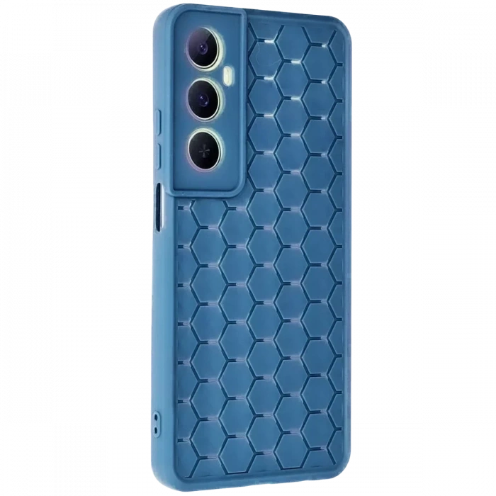 USLUCAN ALIŞVERİŞ Realme C65 Kılıf Petek Silikon Kapak - Mavi