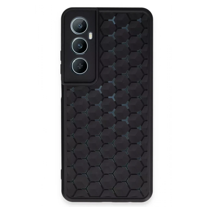 USLUCAN ALIŞVERİŞ Realme C65 Kılıf Petek Silikon Kapak - Siyah