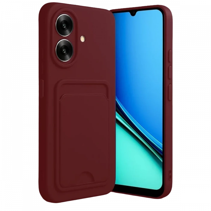 USLUCAN ALIŞVERİŞ Realme Note 60 Kelvin Kartvizitli Silikon - Bordo