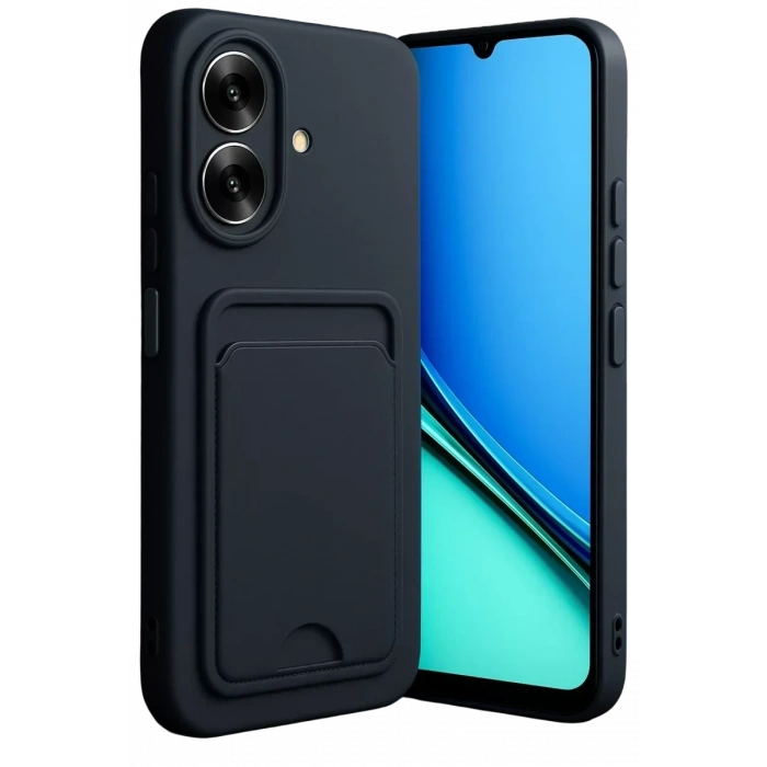 USLUCAN ALIŞVERİŞ Realme Note 60 Kelvin Kartvizitli Silikon - Siyah