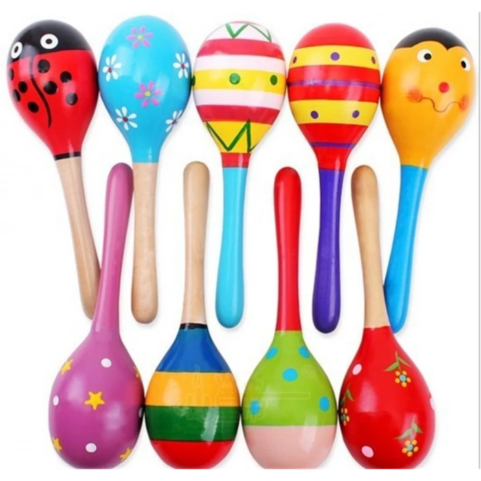 USLUCAN ALIŞVERİŞ Renkli Ahşap Marakas