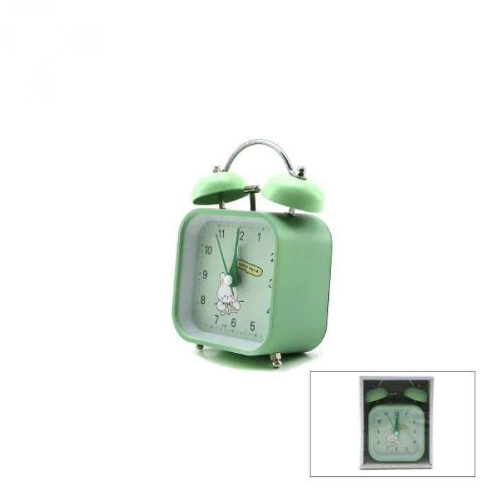 USLUCAN ALIŞVERİŞ Renkli Kare Masa Çalar Saati