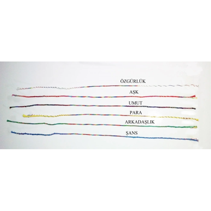 USLUCAN ALIŞVERİŞ Renkli Şans Bileklikleri ( 6 Adet )